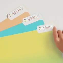 Avery Easy Peel Laser/Inkjet File Folder Labels, 2/3" x 3-7/16", White, 252 Labels/Pack (5230)