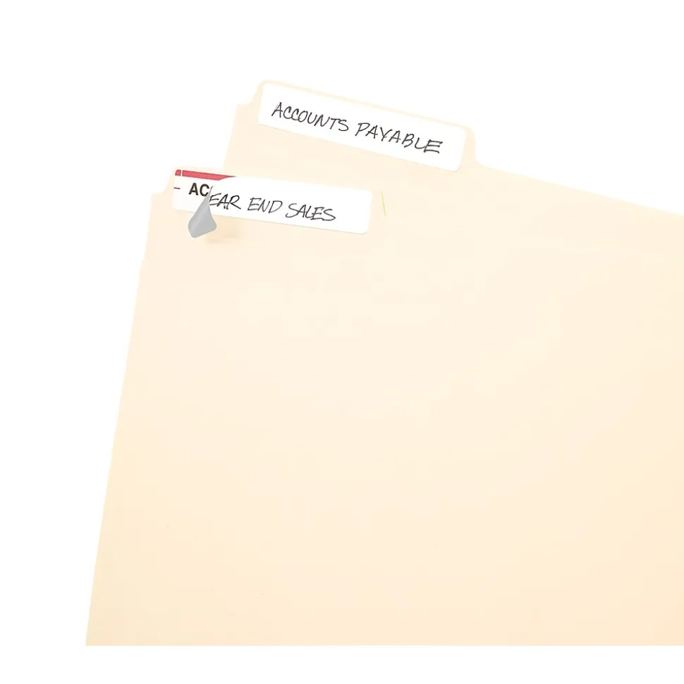 Avery Easy Peel Laser/Inkjet File Folder Labels, 2/3" x 3-7/16", White, 252 Labels/Pack (5202)