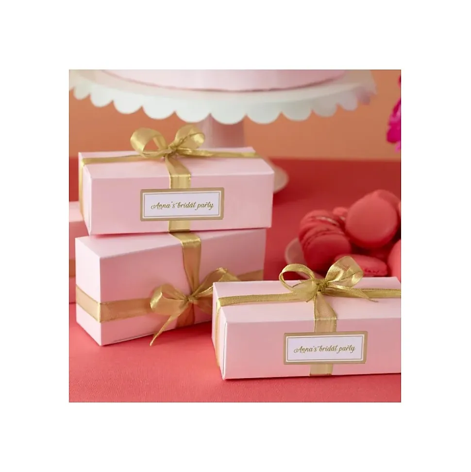 Avery Easy Peel Laser/Inkjet Address Labels, 1" x 2 5/8", White with Metallic Gold Borders, 300 Labels/Pack (6540)