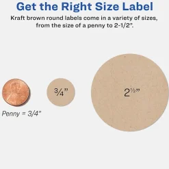 Avery Easy Peel Laser/Inkjet Round Labels, 2 1/2