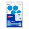 Avery Easy Peel Laser/Inkjet Color-Coding Labels, 1-1/4" Dia, Light Blue, 400 Labels/Pack (5496)