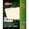 Avery EcoFriendly Laser/Inkjet File Folder Labels, 2/3" x 3-7/16", White, 1,500 Labels/Box (45366)