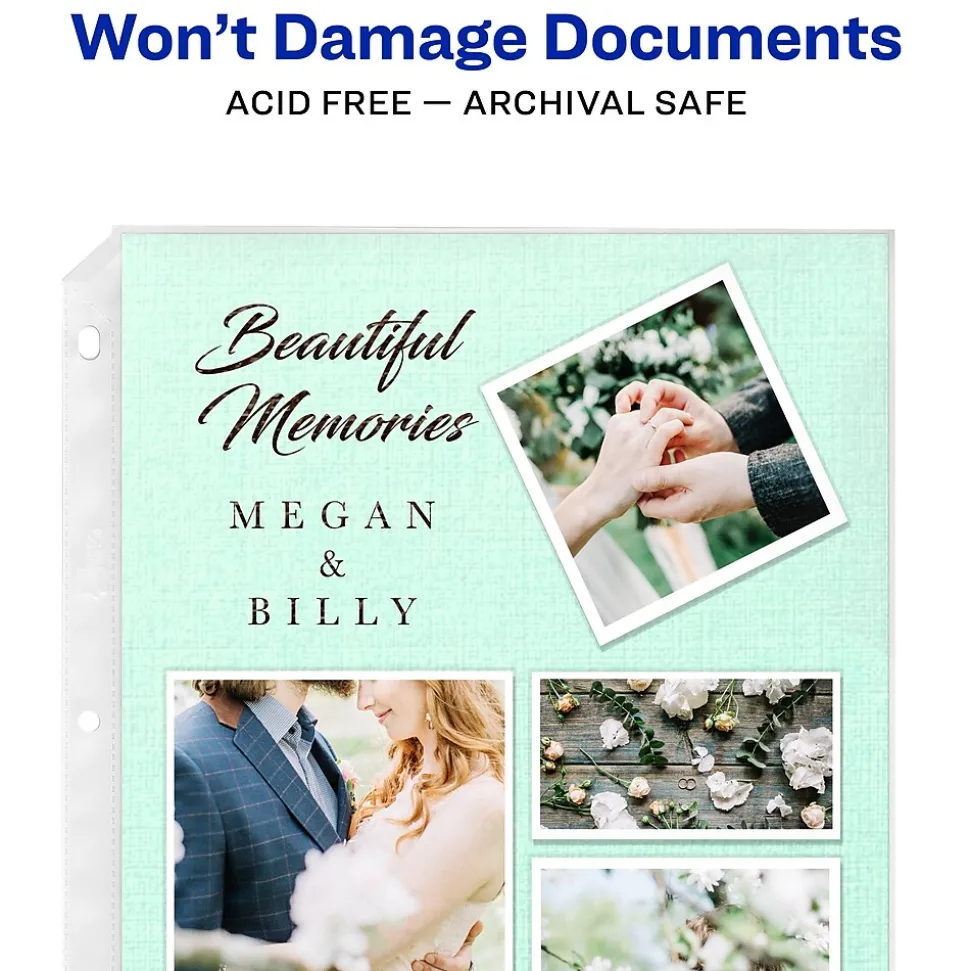 Avery Economy Sheet Protectors, 8-1/2" x 11", Clear, Acid-Free, 100/Box (75091)