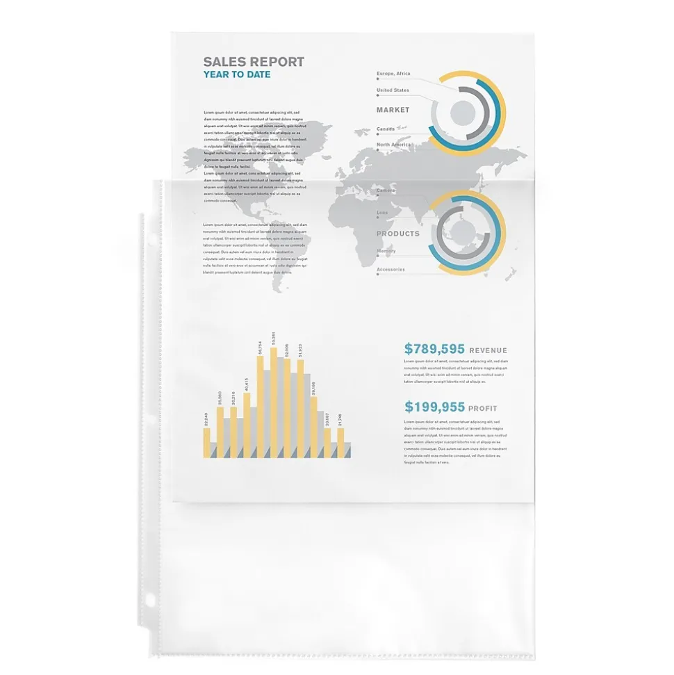 Avery Economy Sheet Protectors, 8-1/2" x 11", Clear, Acid-Free, 100/Box (75091)