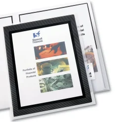 Avery Flexi-View 2-Pocket Presentation Folders, Black, 2/Pack (47847)