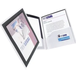 Avery Flexi-View 2-Pocket Presentation Folders, Black, 2/Pack (47847)