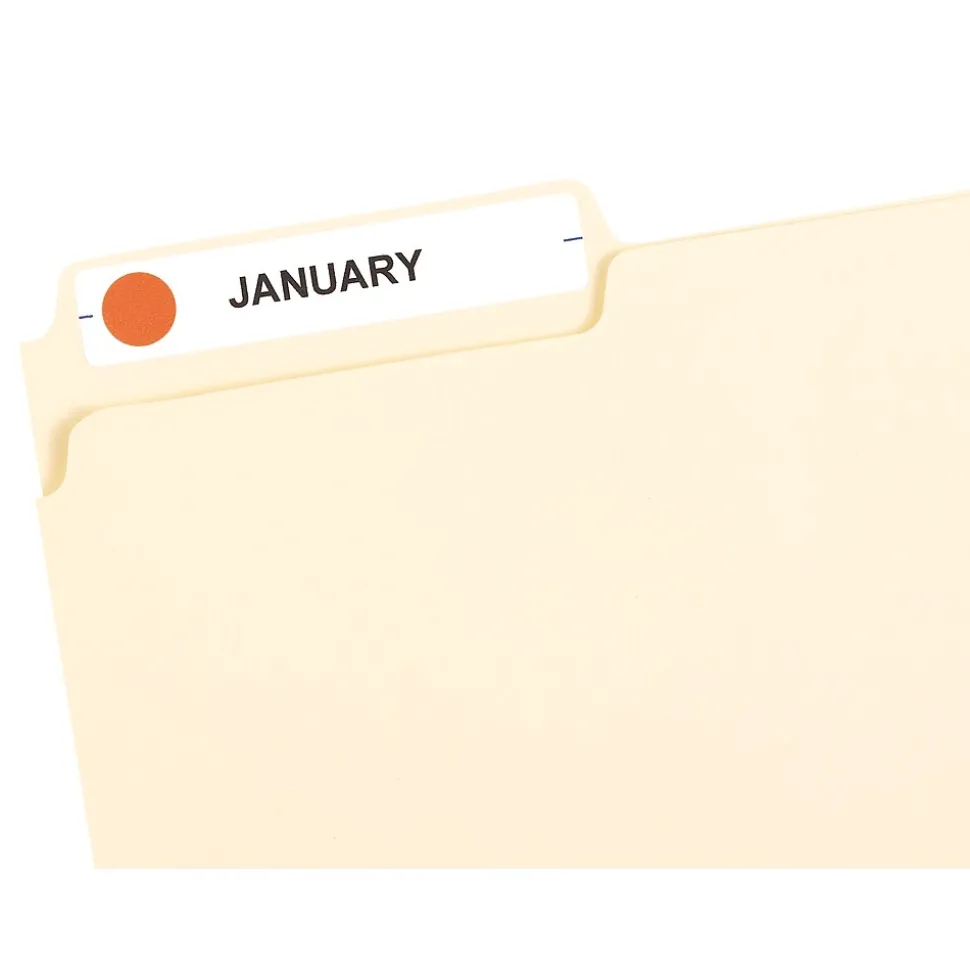 Avery Hand Written Color Coding Labels, 0.5"Dia., Neon Red, 60/Sheet, 14 Sheets/Pack (5051)