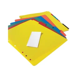 Avery Heavy-Duty Plastic Dividers with White Tab Labels, 5 Tabs, Multicolor (23080)