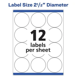 Avery High Visibility Laser Shipping Labels, 2.5