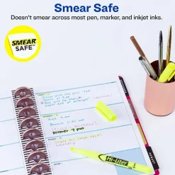 Avery Hi-Liter Pen-Style Stick Highlighters, Chisel Tip, Yellow, Dozen (23591)