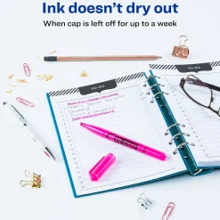 Avery Hi-Liter Stick Highlighters, Chisel, Pink, Dozen (23592)