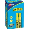 Avery Hi-Liter Tank Highlighters, Chisel, Yellow, Dozen (98035)