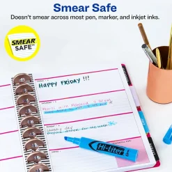 Avery Hi-Liter Tank Highlighters, Chisel Tip, Blue, Dozen (07746)