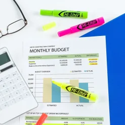 Avery Hi-Liter Tank Highlighters, Chisel, Assorted, 4/Pack (24063)