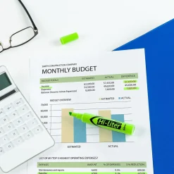 Avery Hi-Liter Tank Highlighters, Chisel, Green, Dozen (24020)