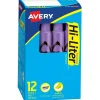 Avery Hi-Liter Tank Highlighter, Chisel Tip, Purple, Dozen (24060)