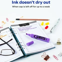 Avery Hi-Liter Tank Highlighter, Chisel Tip, Purple, Dozen (24060)