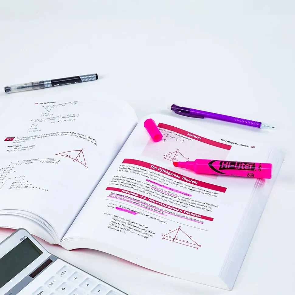 Avery Hi-Liter Tank Highlighters, Chisel, Pink, Dozen (24010)