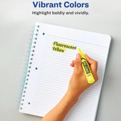 Avery HI-LITER The Original Tank Highlighters, Chisel, Assorted Fluorescent, 12/Set (98034)