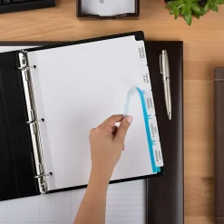 Avery Index Maker Big Tab Paper Dividers with Print & Apply Label Sheets, 5 Tabs, White (11490)