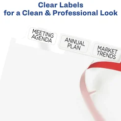 Avery Index Maker Big Tab Paper Dividers with Print & Apply Label Sheets, 8 Tabs, White (11491)