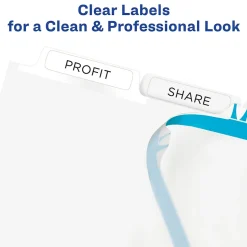 Avery Index Maker Extra-Wide Paper Dividers with Print & Apply Label Sheets, 5 Tabs, White, 5 Sets/Pack (AVE11440)