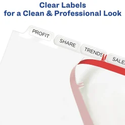 Avery Index Maker Extra-Wide Paper Dividers with Print & Apply Label Sheets, 8 Tabs, White, 5 Sets/Pack (AVE11441)