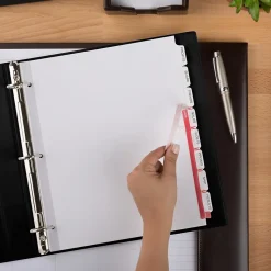 Avery Index Maker Extra-Wide Paper Dividers with Print & Apply Label Sheets, 8 Tabs, White, 5 Sets/Pack (AVE11441)