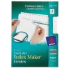 Avery Index Maker Mini Paper Dividers with Print & Apply Label Sheets, 8 Tabs, White (11427)