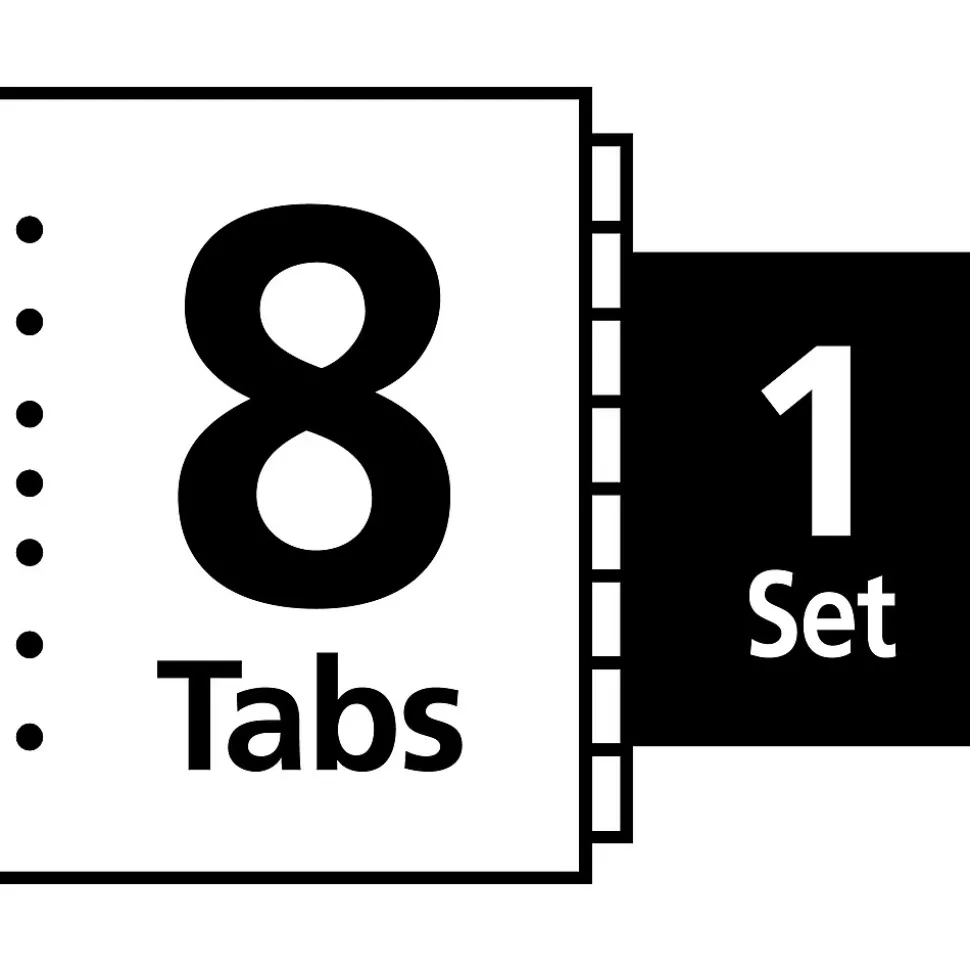 Avery Index Maker Mini Paper Dividers with Print & Apply Label Sheets, 8 Tabs, White (11427)