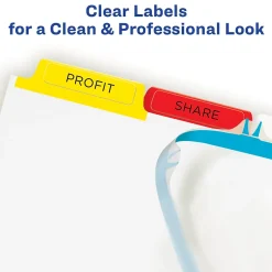 Avery Index Maker Paper Dividers with Print & Apply Label Sheets, 5 Tabs, Multicolor, 5 Sets/Pack (11418)