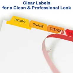 Avery Index Maker Paper Dividers with Print & Apply Label Sheets, 8 Tabs, Multicolor, 25 Sets/Pack (11424)