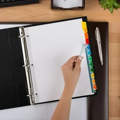 Avery Index Maker Paper Dividers with Print & Apply Label Sheets, 12 Tabs, Multicolor, 5 Sets/Pack (11405)