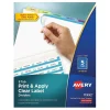 Avery Index Maker Paper Dividers with Print & Apply Label Sheets, 5 Tabs, Pastel, 25 Sets/Pack (11992)