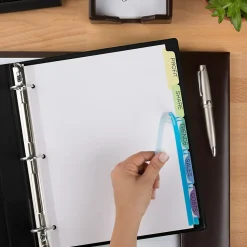 Avery Index Maker Paper Dividers with Print & Apply Label Sheets, 5 Tabs, Pastel, 25 Sets/Pack (11992)