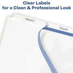 Avery Index Maker Paper Dividers with Print & Apply Label Sheets, 3 Tabs, White, 25 Sets/Pack (11445)