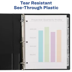 Avery Index Maker Plastic Dividers with Print & Apply Label Sheets, 5 Tabs, Frosted White, 5 Sets/Pack (12450)