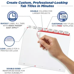 Avery Index Maker Print & Apply Dividers, 24-Tab, White, Set (13151)