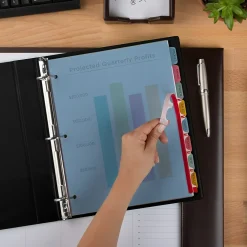 Avery Index Maker Print & Apply Label Dividers, 8-Tab, Translucent Assorted, Set (11433)