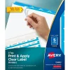 Avery Index Maker Print & Apply Label Paper Dividers, 5-Tab, Blue, 5 Sets/Pack (11410)
