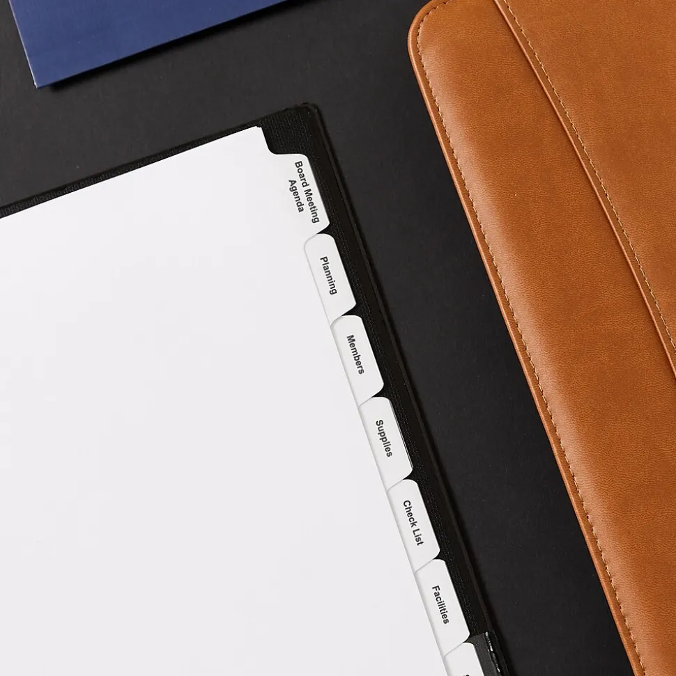 Avery Index Maker Print & Apply Label Paper Dividers for Copiers, 8 Tabs, White, 5 Sets/Pack (11422)