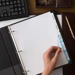 Avery Index Maker Print & Apply Label Paper Dividers for Copiers, 5 Tabs, White, 5 Sets/Pack (11421)