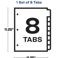 Avery Index Maker Sheet Protector Dividers with Print & Apply Label Sheets, 8 Tabs, Clear (75501)