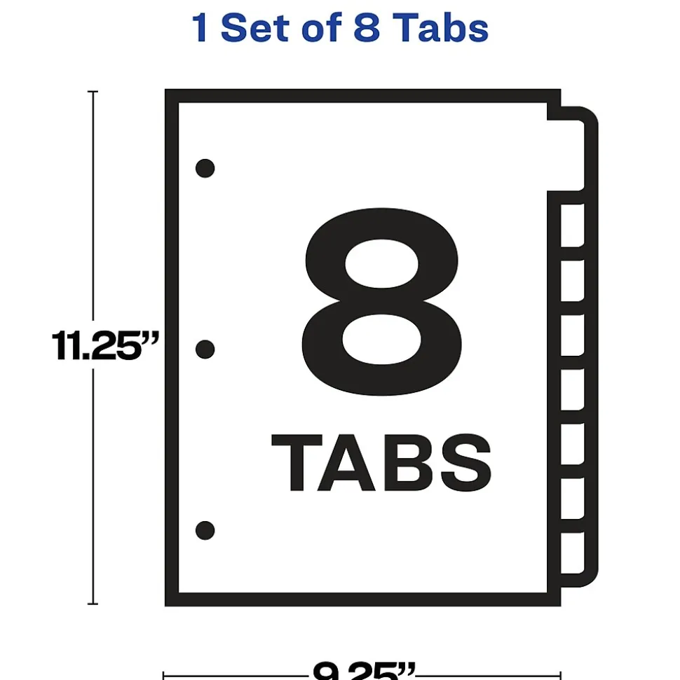 Avery Index Maker Sheet Protector Dividers with Print & Apply Label Sheets, 8 Tabs, Clear (75501)
