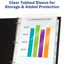 Avery Index Maker Sheet Protector Dividers with Print & Apply Label Sheets, 8 Tabs, Clear (75501)