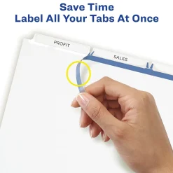 Avery Index Maker Unpunched Paper Dividers with Print & Apply Label Sheets, 3 Tabs, White (11442)