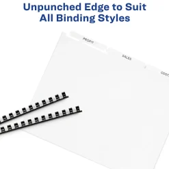 Avery Index Maker Unpunched Paper Dividers with Print & Apply Label Sheets, 3 Tabs, White (11442)