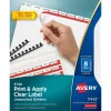 Avery Index Maker Unpunched Paper Dividers with Print & Apply Label Sheets, 8 Tabs, White, 5 Sets/Pack (11432)