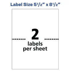 Avery Inkjet Shipping Labels, 5-1/2