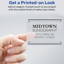 Avery Inkjet Shipping Labels, 8 1/2" x 11", Matte Clear, 25 Labels/Pack (8665)